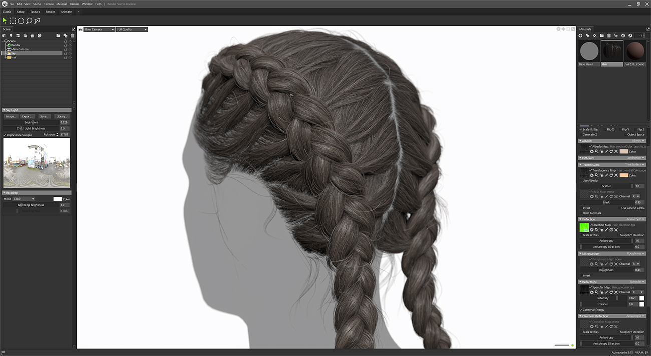 Download hair for marmoset toolbag
